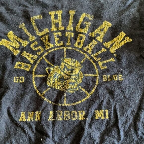 Original Retro Brand Navy Blue Michigan Long Sleeve Shirt - Picture 2 of 7